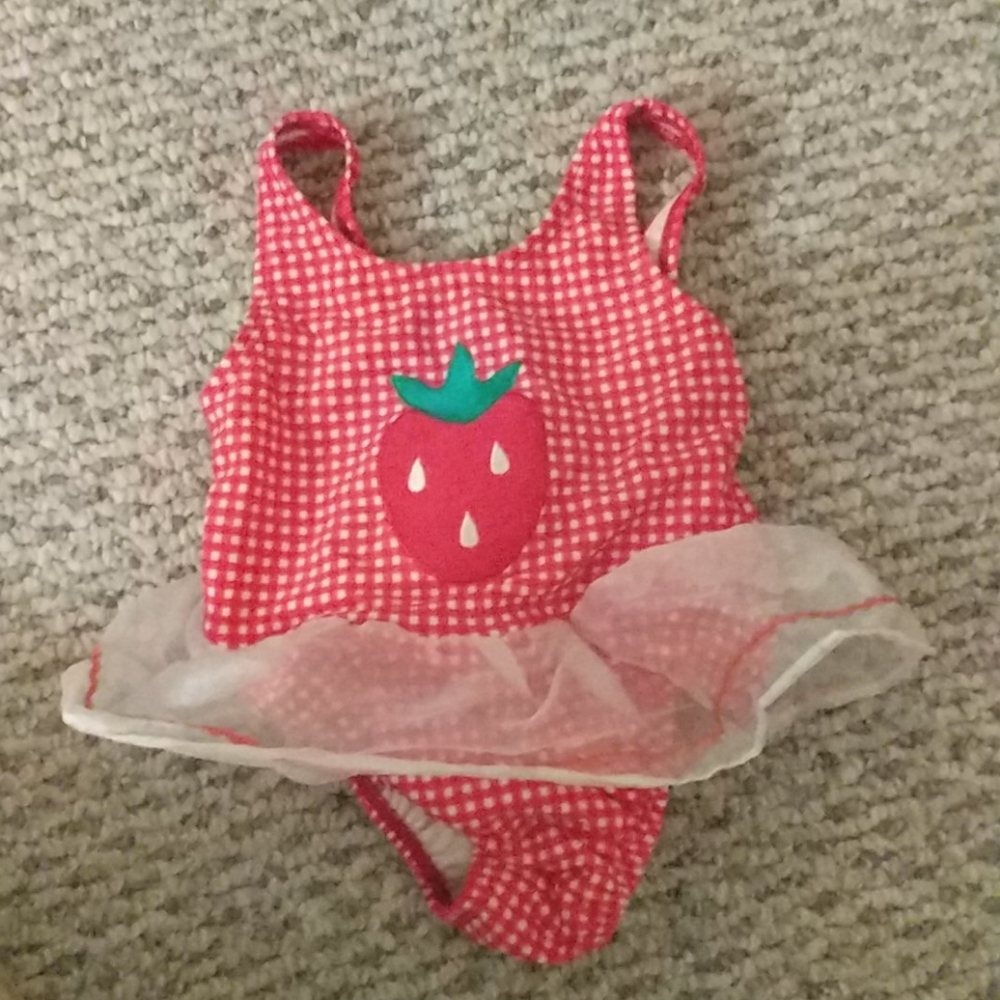 Strawberry bathing suit with tutu